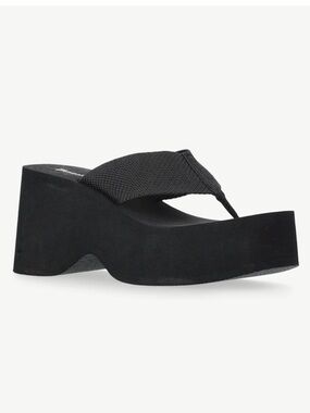 No Boundaries Platform Wedge Thong Sandals, Women's